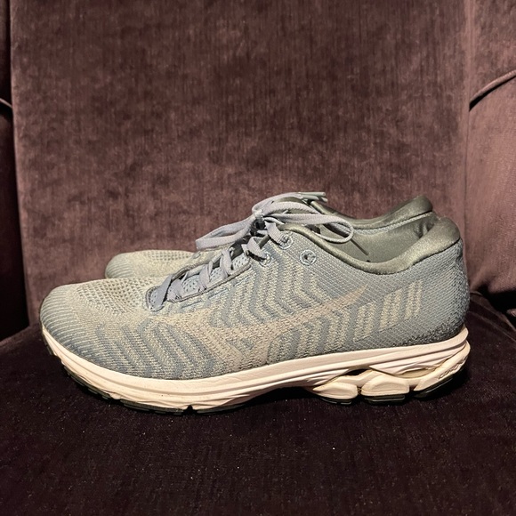 Mizuno Shoes - Mizuno Women Wave Rider Waveknit 3 411123 BFVB Gray Running Shoes Sneakers Sz 9